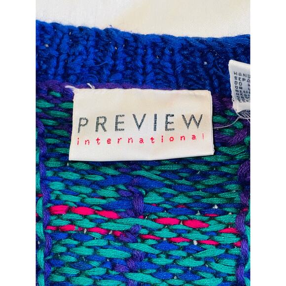 Vintage Unicorn!  New w/Tag & Vintage Preview Plaid Cardigan - Women's Size‎ M - Picture 5 of 11